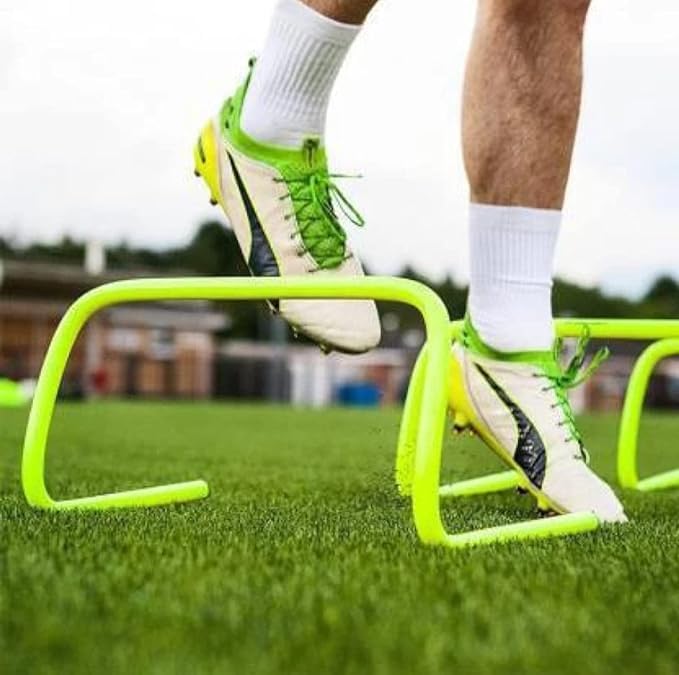 EVOOLVE Speed Training and Practice Hurdle Track and Fields 6 inch for Unisex Adult Yellow Color Pack of 1 (4 Pieces) - Image 5
