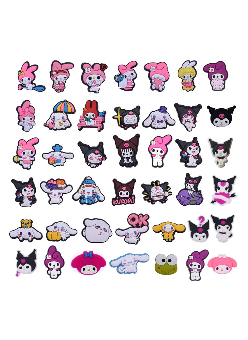 Excefore 42PCS Lovely Croc Charms for Girls Adults, Kawaii Shoe Charms for Croc Clogs Sandals Decoration,Shoe Charms for Wristband Bracelets, Sandals Decoration Accessories  - Image 1