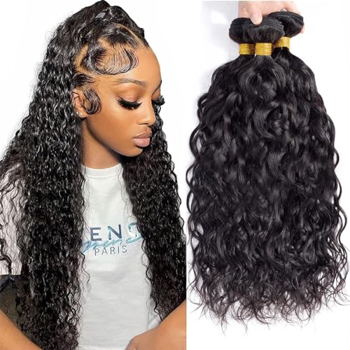 ROYAL IMPRESSION 12A Water Wave 3 Bundles Human Hair 16 16 16 300g 100 Unprocessed Brazilian Virgin Hair Wet and Wavy Human Hair Weave Bundles Natural Color - Image 2