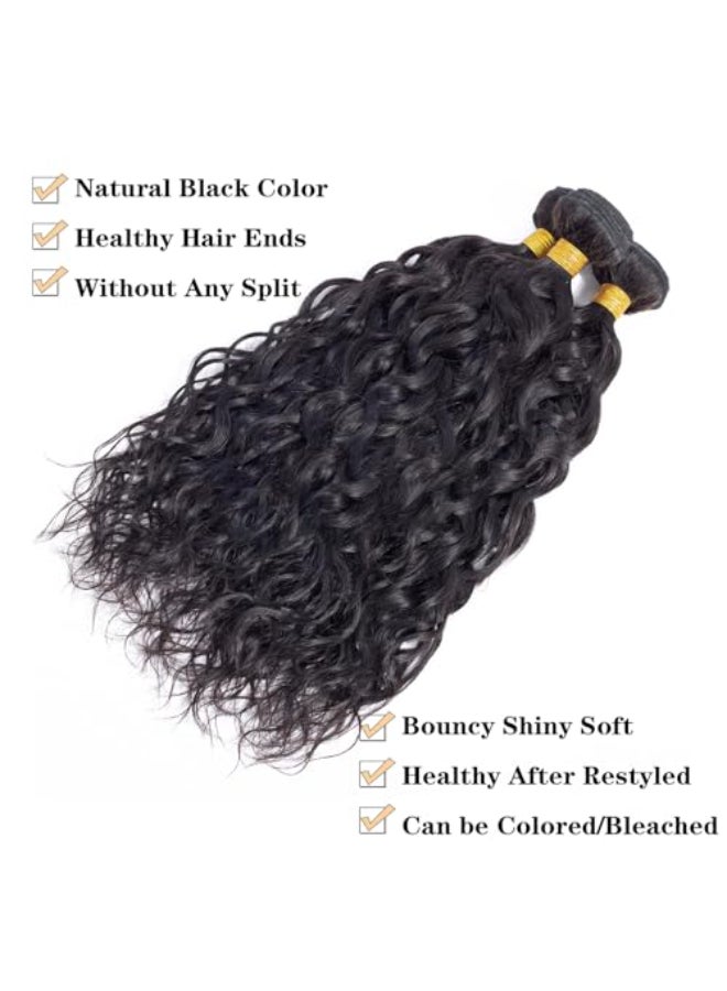 ROYAL IMPRESSION 12A Water Wave 3 Bundles Human Hair 16 16 16 300g 100 Unprocessed Brazilian Virgin Hair Wet and Wavy Human Hair Weave Bundles Natural Color - Image 4