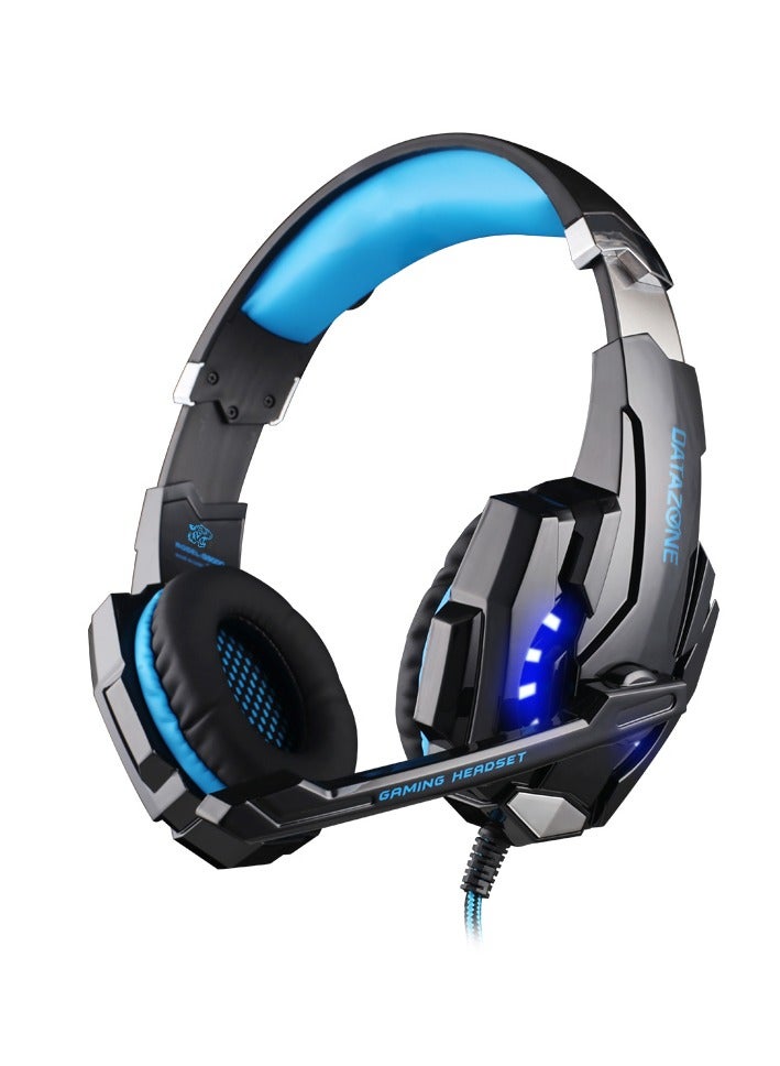 Datazone Wired Gaming Headset with Professional Blue Lighting, Noise Cancelling, and High-Precision Surround Sound – Compatible with PS5, PS4, PC, XBOX – High Quality and Designed for Gaming Enthusiasts - Image 1