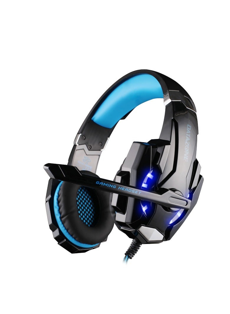 Datazone Wired Gaming Headset with Professional Blue Lighting, Noise Cancelling, and High-Precision Surround Sound – Compatible with PS5, PS4, PC, XBOX – High Quality and Designed for Gaming Enthusiasts - Image 3