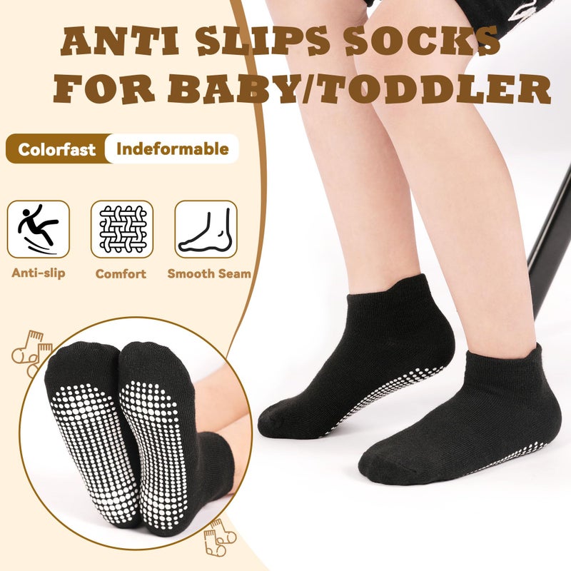 HYCLES 15 Pairs Toddler Socks, Kids Grip Socks for 1-3T Non Slip Ankle Sock for Baby Boys Girls - Image 3