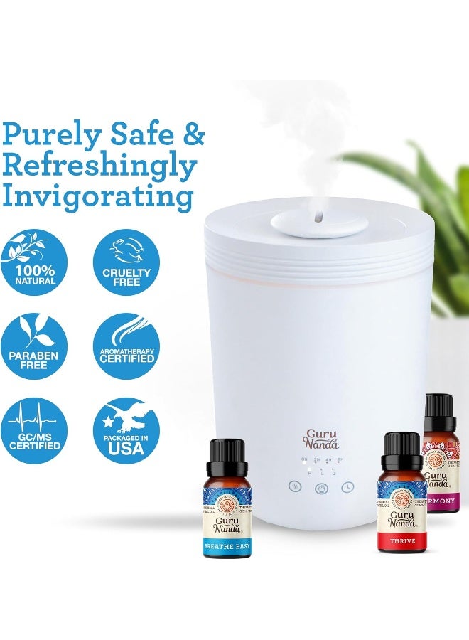 GuruNanda مجموعة زيوت عطرية مكونة من 6 خلطات من GuruNanda - زيت نقي وطبيعي 100% من الدرجة العلاجية لاستخدامه في موزع العطور - Image 5