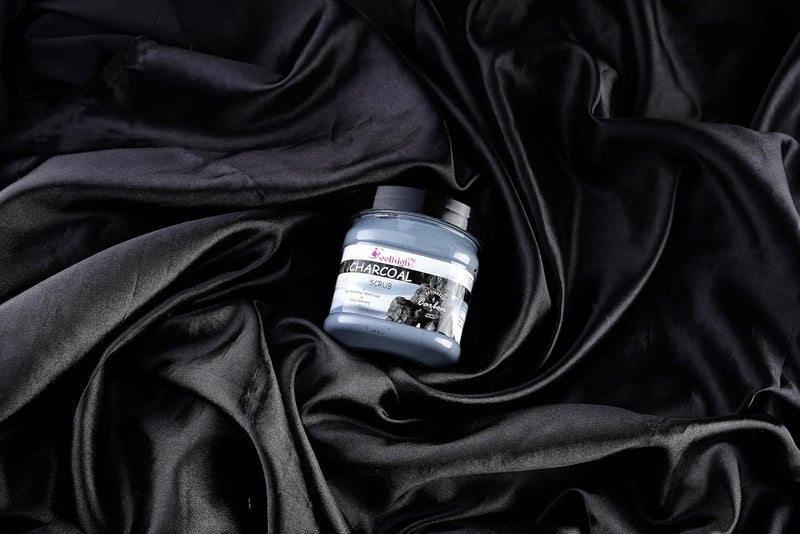 FEELHIGH Face  Body Orange scrub enriched with Orange peel extract smooth the skin 500ml  Charcoal Face Scrub enriched with charcoal Extract helps to deep cleansing scrub 500ml for Man  Woman - Image 4