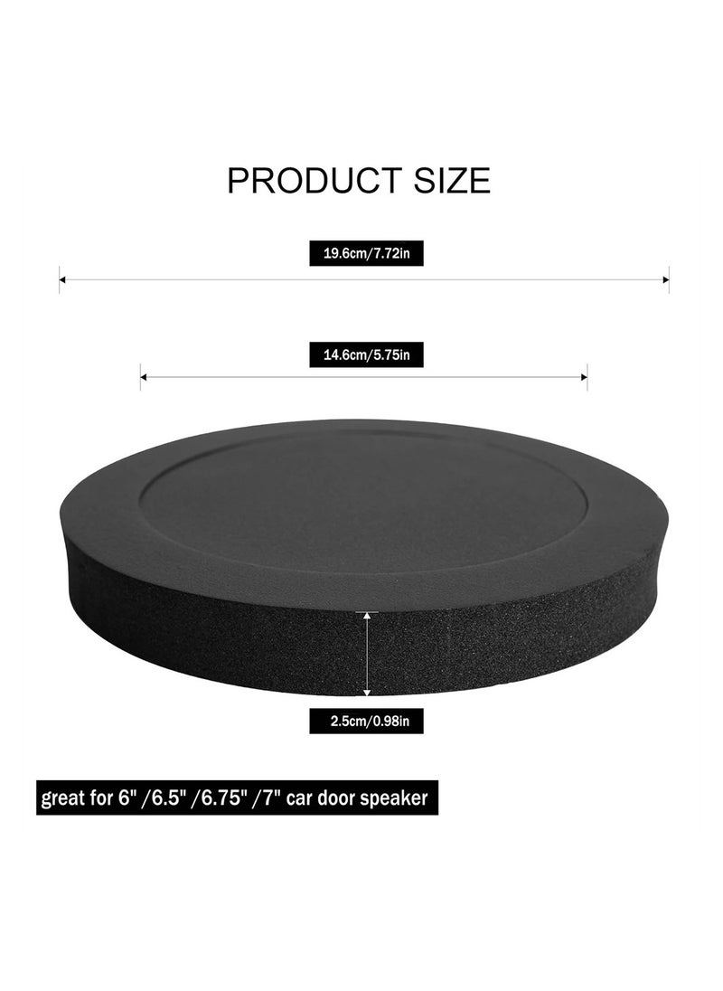 Generic - 6.5 Foam Speaker Enhancer, 4Pcs Self Adhesive Speaker Fast Rings, High Rebound Sponge Bass Blocker Kit  for 6 and 6.5 Speaker - Image 1