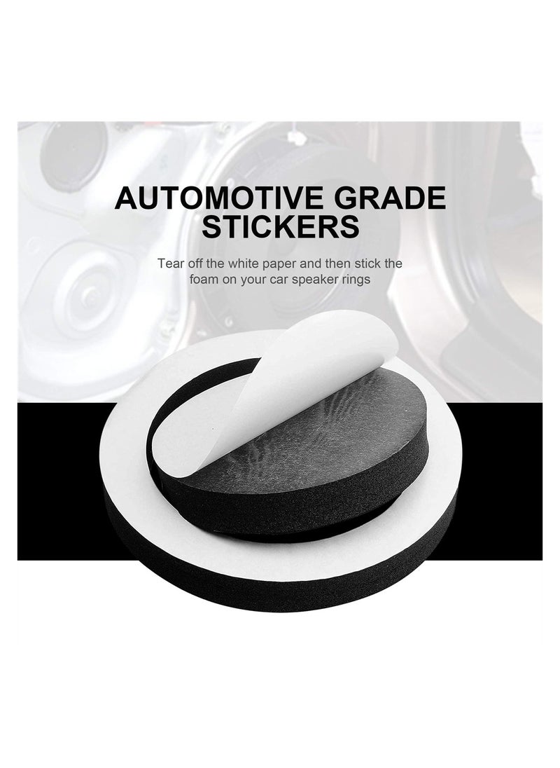 Generic - 6.5 Foam Speaker Enhancer, 4Pcs Self Adhesive Speaker Fast Rings, High Rebound Sponge Bass Blocker Kit  for 6 and 6.5 Speaker - Image 1