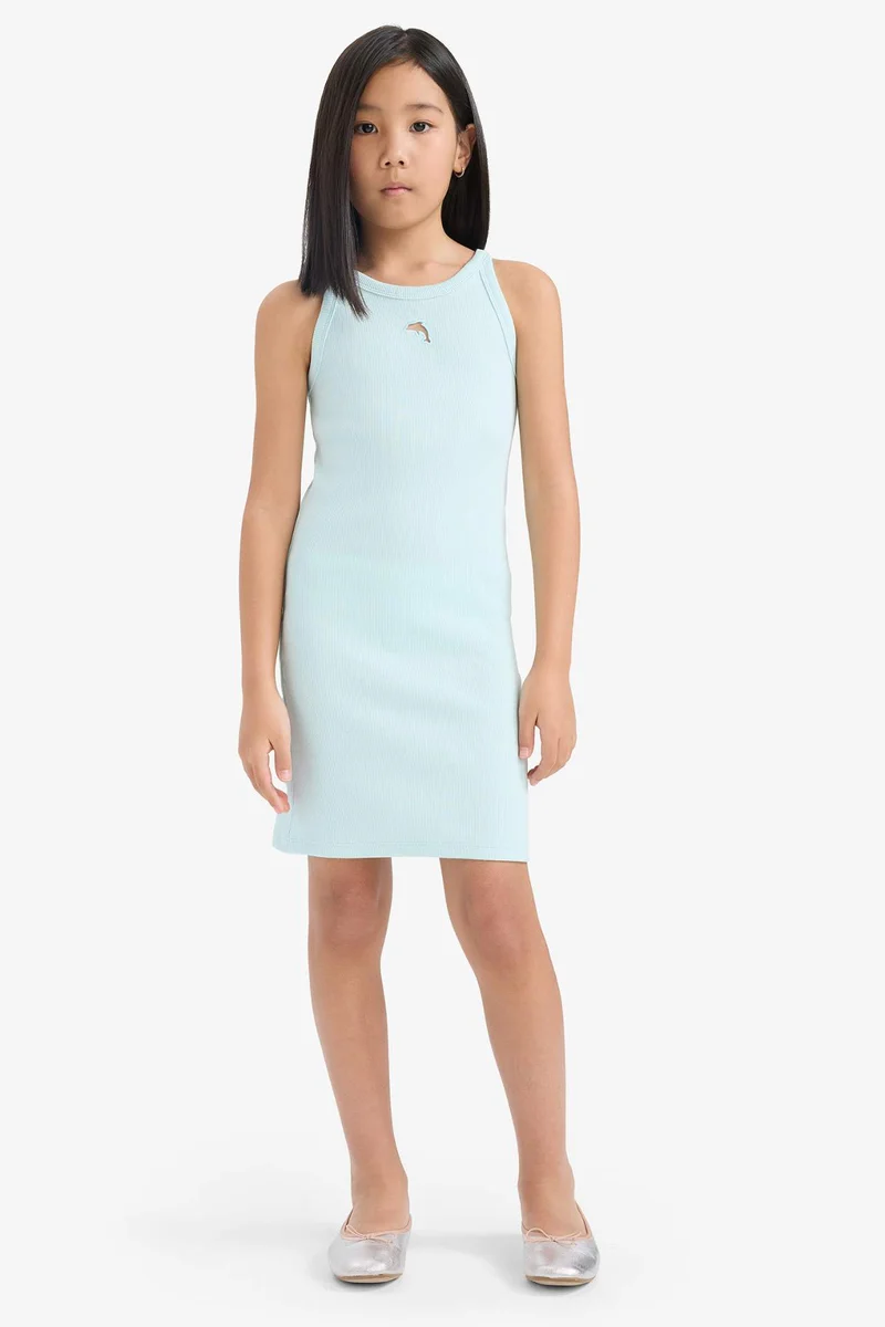 ديفاكتو Slim Fit Sleeveless Knitted Dress