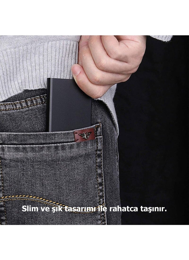 EMEK حامل بطاقات ائتمان معدني آلي سيكرِد بتصميم مMinimalist محمي بتقنية RFID  - Image 2