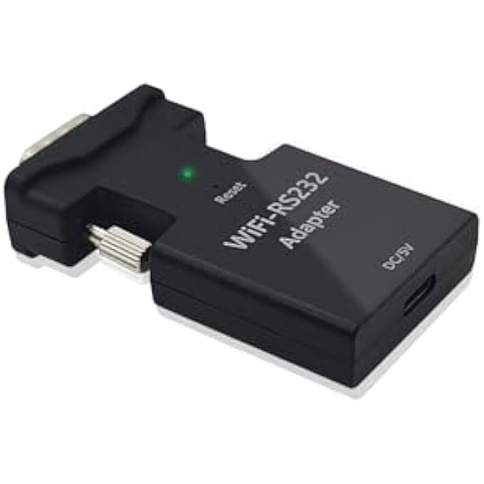 rayihni MINI RS232 TO ETHERNET WIFI ADAPTER, RS232 WIRELESS EXTENDER WITH TYPE-C POWER PORT, NO DRIVE TELNET PROTOCOL RS232 TO WIFI CONVERTER FOR REMOTE CONFIG/TESTING - Image 1
