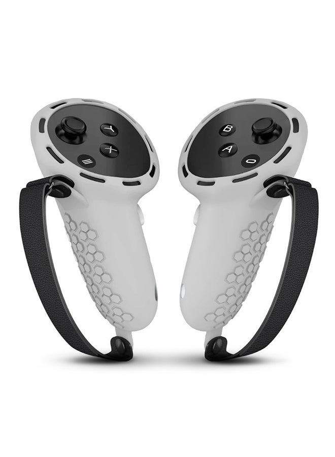 O Ozone Controller Grip for Meta Quest 3S Oculus Quest 3 VR Accessories Grips Cover for VR Touch Controllers Straps Silicone Covers- Grey - Image 1