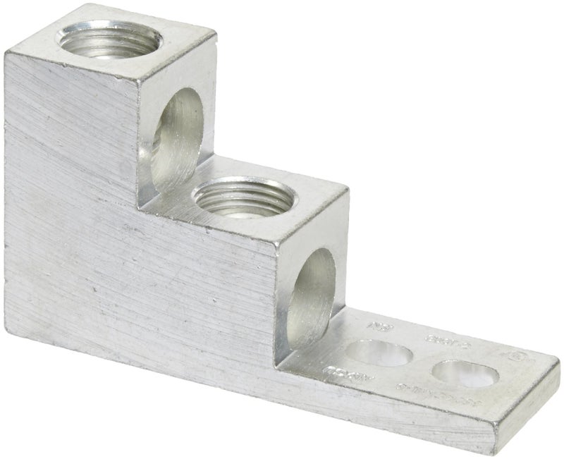 NSI 350T-2 Dual Rated Mechanical Stacked Lug, 350 MCM-6 Wire Range, 5/16" Mouting Hole, 1.063" Width, 2" Height, 3.563" Length - Image 4
