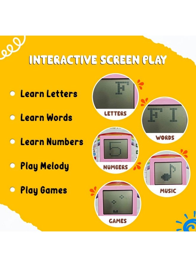 Wembley Educational Kids Laptop for 2-5 Years Boys Girls Computer Toys for 3 Years Ideal Birthday Gift Fun Activity Learning Alphabet, Letter, Words, Games, Mathematics, Music, Logic Memory Tool - Image 3