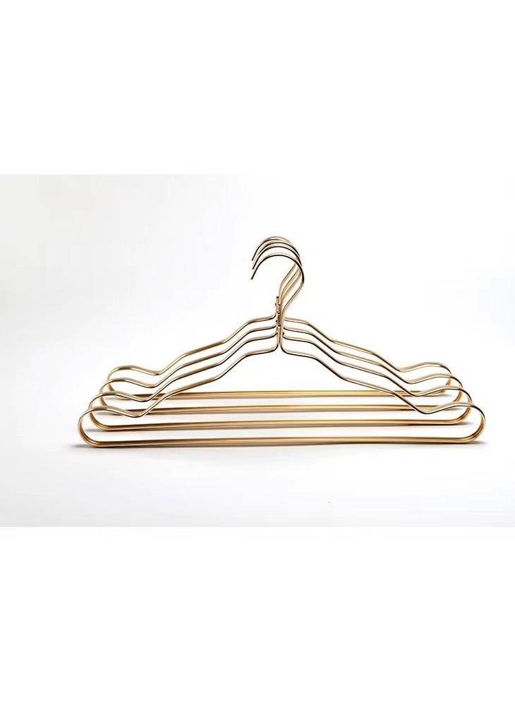 Shirt hangers, 10 aluminum alloy dry and wet dual-purpose hangers, gold - Image 2