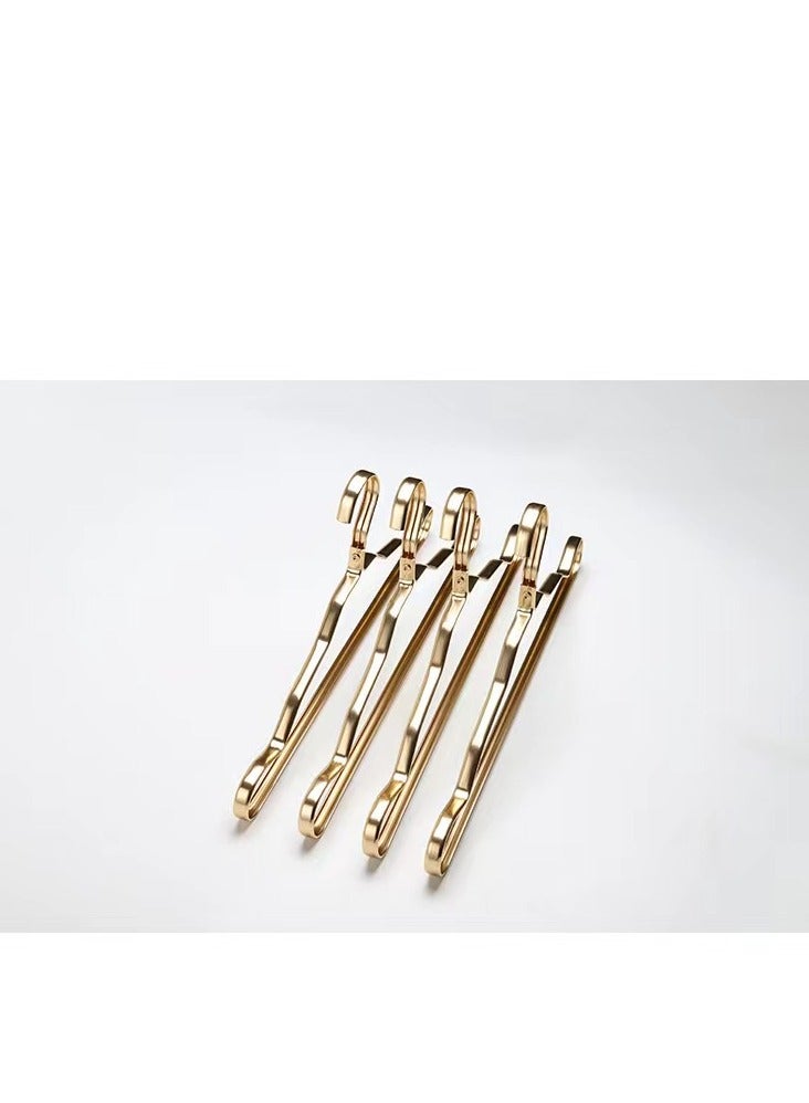 Shirt hangers, 10 aluminum alloy dry and wet dual-purpose hangers, gold - Image 5