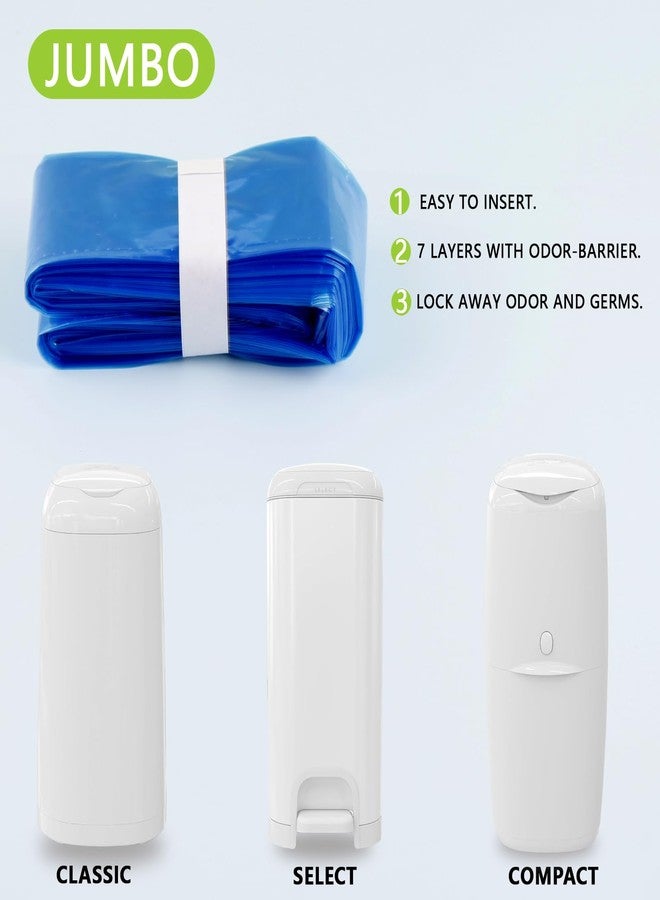 AIMIDODO 6pcs 26FT Compatible with Diaper Genie Pails Jumbo Diaper Pail Refills Classic/Compact/Select 1620 Count - Image 2