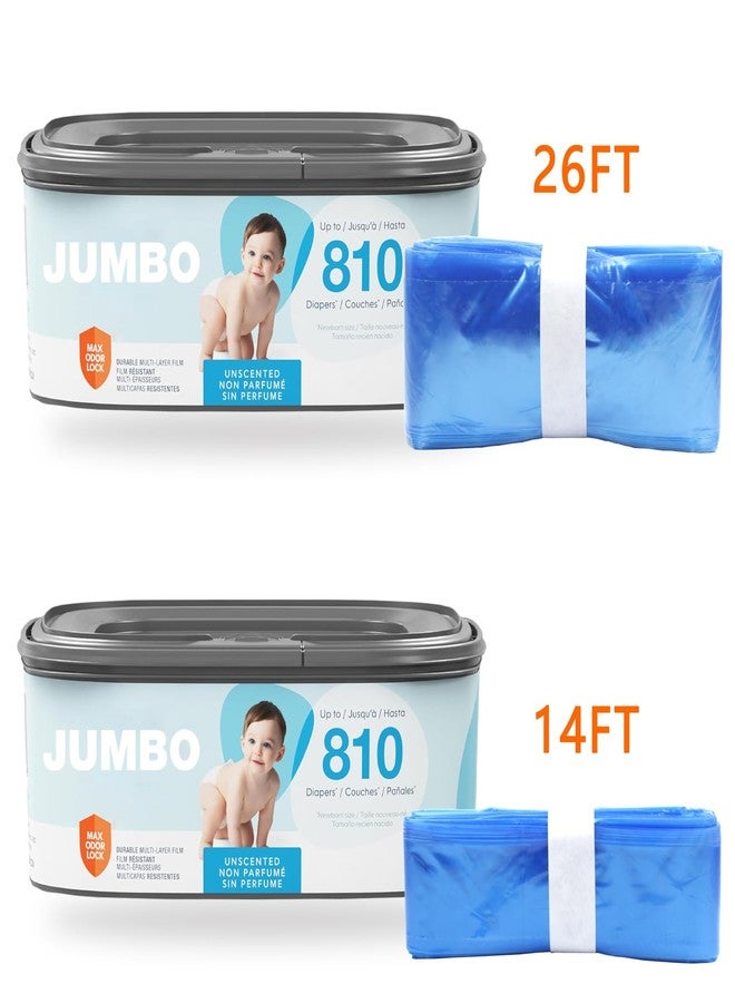 AIMIDODO 6pcs 26FT Compatible with Diaper Genie Pails Jumbo Diaper Pail Refills Classic/Compact/Select 1620 Count - Image 4