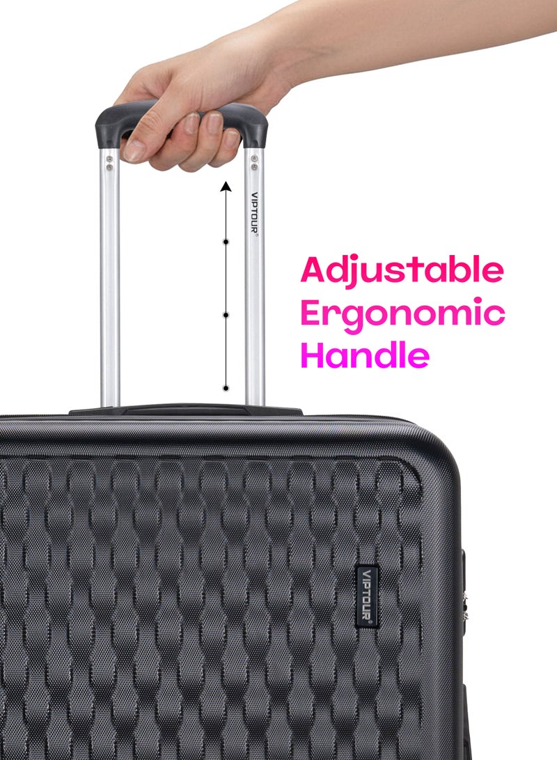 فيبتور طقم عجلات دوارة ذات جوانب صلبة مكون من 4 قطع مع قفل بأرقام مقاس 20،24،28،32 بوصة - Image 5