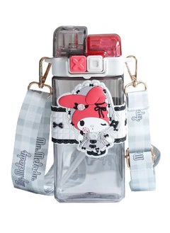Sanrio 520ml Kids Large-capacity Double Straw Cup Plastic Coffee Water Portable Anti-drop Bottle  - Image 3