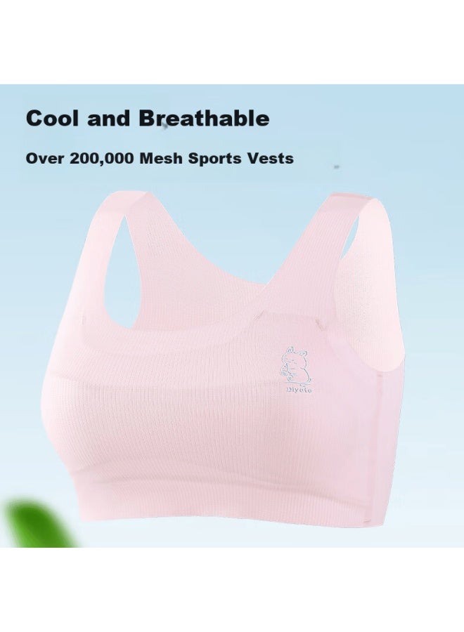 Red Bean Hodo Girls' Developmental Period Bra Thin Seamless Breathable Vest For Primary And Middle School Students - Image 2