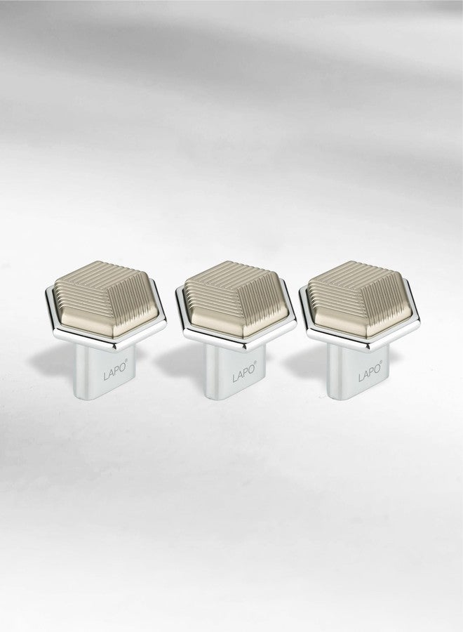 LAPO 3 Pack Luxury Cabinet Knobs, Drawer Pulls, Knob for Dresser Drawers,Knobs Handle, Kitchen Knobs (Matt Finish) Pack of 3 pcs - Image 1