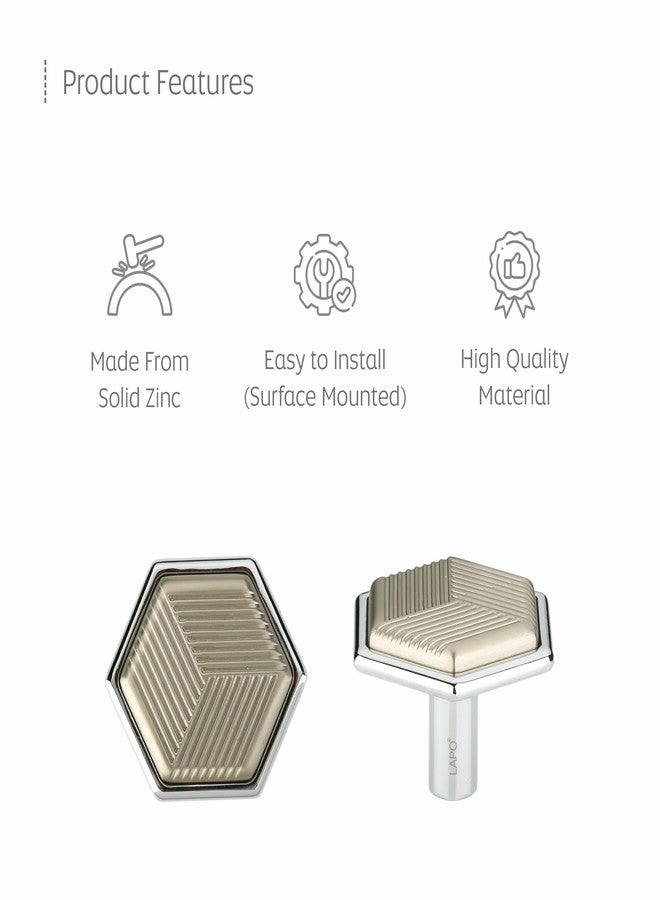 LAPO 3 Pack Luxury Cabinet Knobs, Drawer Pulls, Knob for Dresser Drawers,Knobs Handle, Kitchen Knobs (Matt Finish) Pack of 3 pcs - Image 5