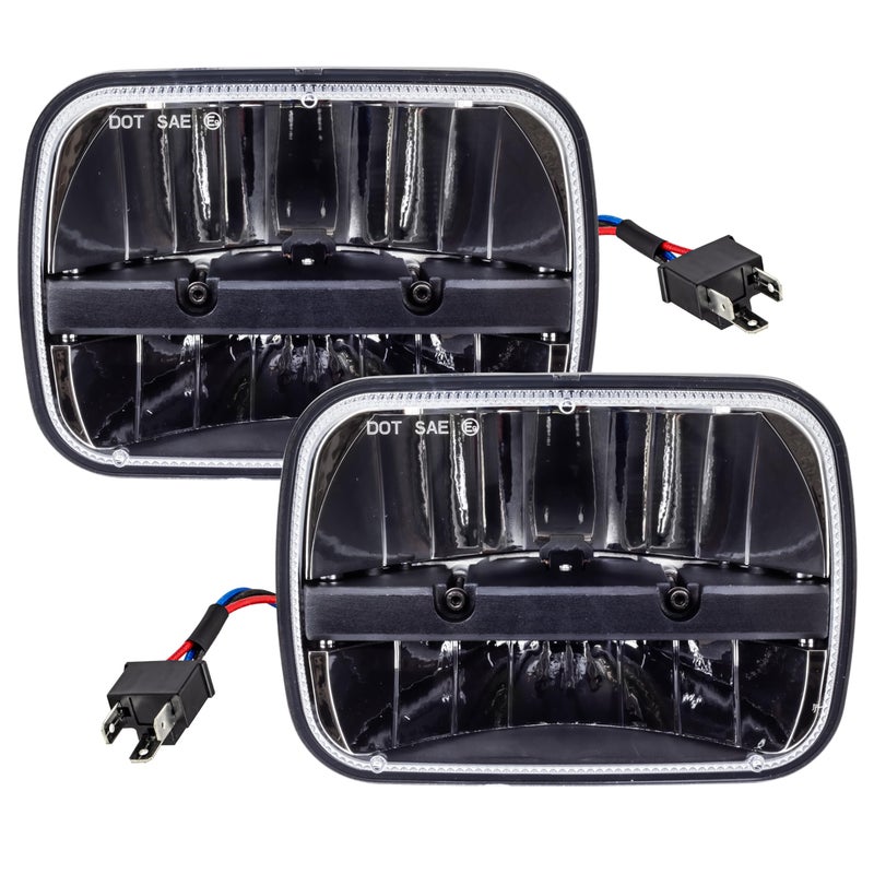 Eagle Lights E27450C 5 X 7 Set of 2 LED Complex Reflector Headlights 27450C Rectangular Head lights 2 Lights Includes 96630 H4 H13 Harnesses