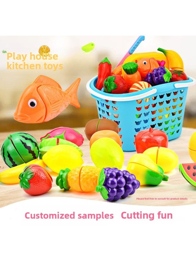 ألعاب الأولاد والبنات لعب منزل الأطفال مطبخ محاكاة الخضار والفواكه قطع الموسيقى تقطيع الخضار بالجملة اللون: شرائح البصل - Image 3