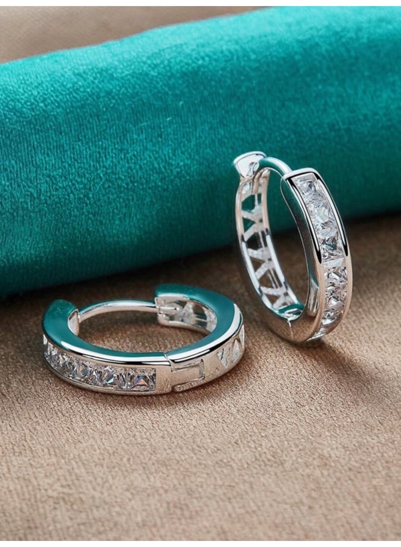 Dangle Charms Elegant Silver Plated Earrings For Women - Image 2