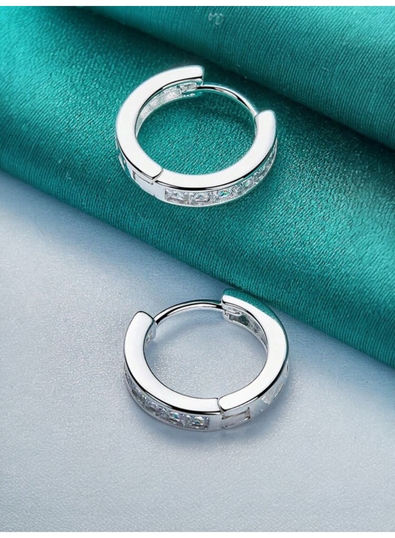 Dangle Charms Elegant Silver Plated Earrings For Women - Image 5