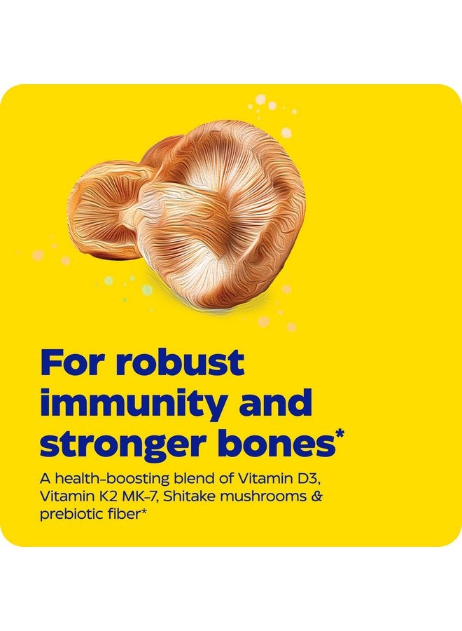 ENZYMEDICA إنزيميدكا، فيتامين د3+ك2 العضوي، 5,000 وحدة دولية فيتامين د3 و90 ميكروغرام فيتامين ك2 MK-7، مع فطر شيتاكي والألياف البريبايوتيك، نباتي، 60 حبة - Image 5