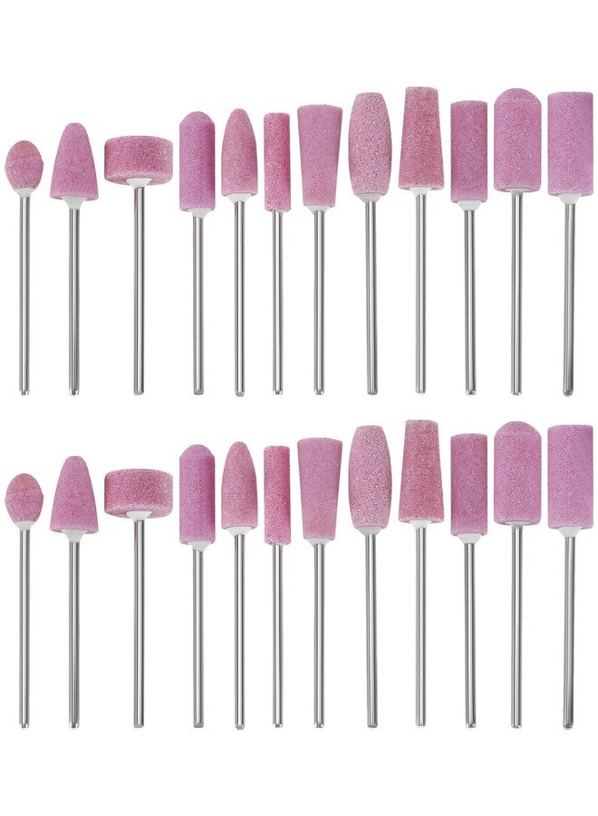 Create idea 2 Set/24pcs Nail Drill Bits Set Nail Art File Bits Tools Quartz Nail Drill Heads Manicure Accessories 2.35mm Shank for Manicure Pedicure Nail Polishing Burr - Image 1