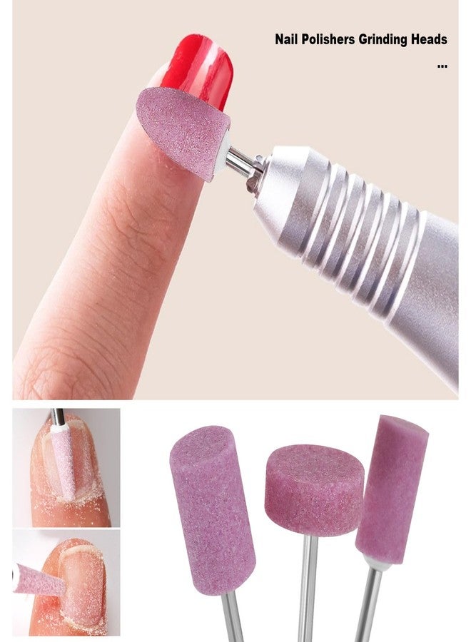 Create idea 2 Set/24pcs Nail Drill Bits Set Nail Art File Bits Tools Quartz Nail Drill Heads Manicure Accessories 2.35mm Shank for Manicure Pedicure Nail Polishing Burr - Image 3