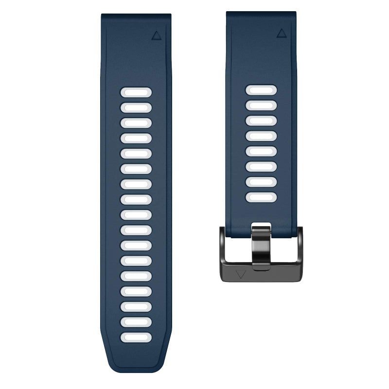 ANCOOL Fenix 7S Watch Band/Fenix 6S Watch Band 20mm Silicone Watch Bands Replacement for Fenix 5S/Fenix 6S Pro/Fenix 7S Pro(Dark Blue-White) - Image 5