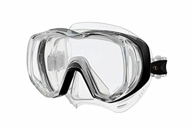 TUSA M-3001 Freedom Tri-Quest Scuba Diving Mask, Black/Fishtail Blue - Image 2