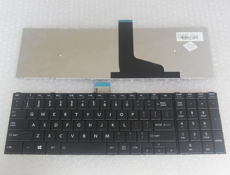 WISTAR Laptop Keyboard for Toshiba Satellite C50 C50D C55 C55D C55T C50dt C50dt-A C55dt C55dt-a C55D-A A5333 A5107 A5355 A5310 A5249 9Z.N7TSU.001 C50-A US Keyboard Black - Image 1