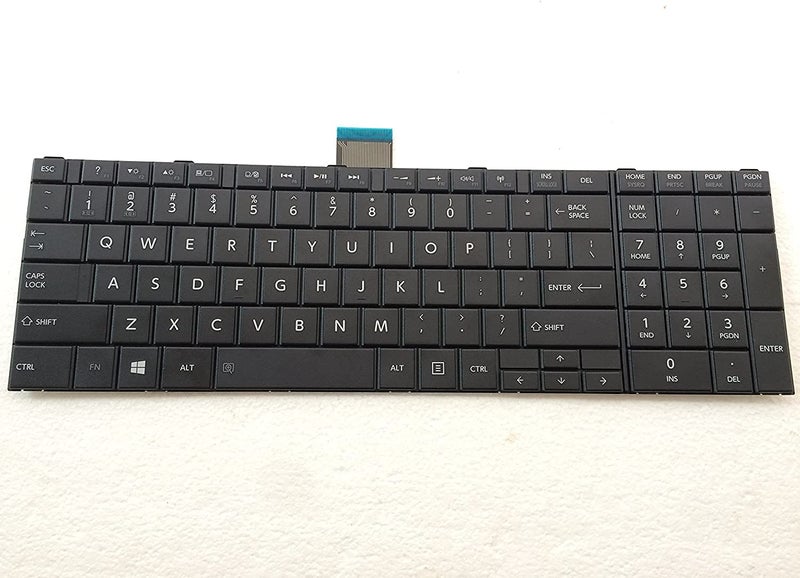 WISTAR Laptop Keyboard for Toshiba Satellite C50 C50D C55 C55D C55T C50dt C50dt-A C55dt C55dt-a C55D-A A5333 A5107 A5355 A5310 A5249 9Z.N7TSU.001 C50-A US Keyboard Black - Image 2