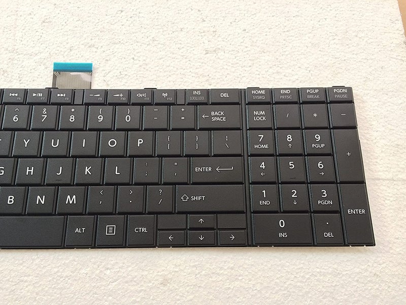 WISTAR Laptop Keyboard for Toshiba Satellite C50 C50D C55 C55D C55T C50dt C50dt-A C55dt C55dt-a C55D-A A5333 A5107 A5355 A5310 A5249 9Z.N7TSU.001 C50-A US Keyboard Black - Image 4
