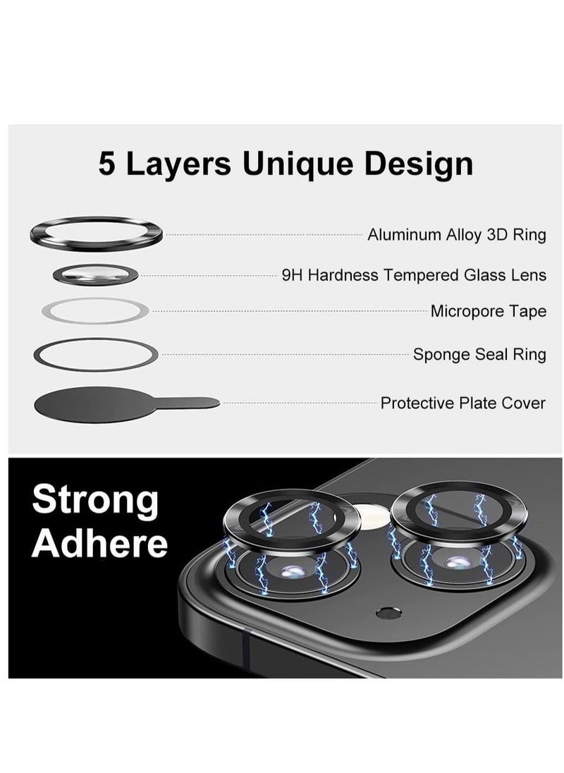 Raxoom iPhone 15 Pro Max/iPhone 15 Pro Camera Lens Protector, [Keep Lens Original Design] 9H Tempered Glass Camera Cover Screen Protector Accessories (iPhone 15 Pro/15 Pro Max, Blue) - Image 4