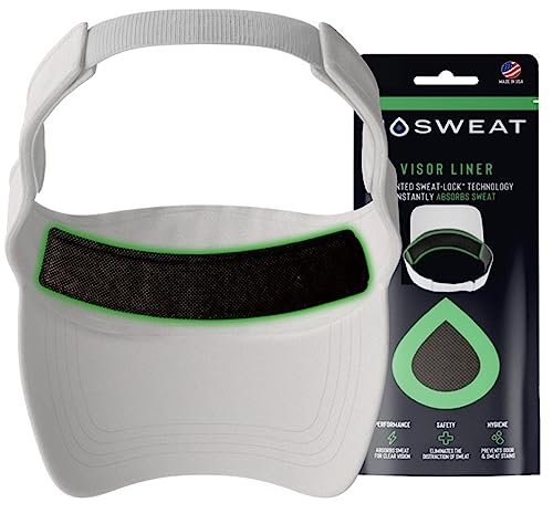 No Sweat Visor Sweat Liner Golf Hat & Cap Liner Black - Image 2