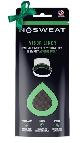 No Sweat Visor Sweat Liner Golf Hat & Cap Liner Black - Image 5