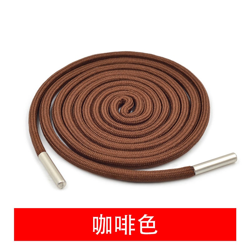 High-End Metal Tip Drawstrings for Hoodies and Pants Coffee