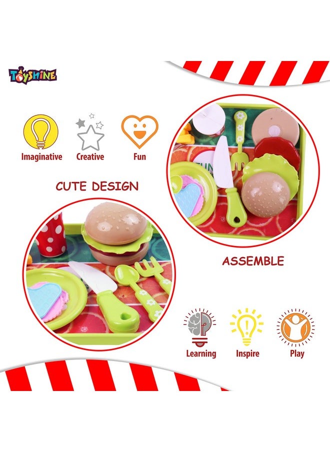 Toyshine Toyshine Fast Food Party Play Food Set, Pretend Play Food Toy | Best Gifts Food Playset for Boys Girls Kids - B  - Image 3