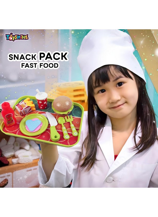 Toyshine Toyshine Fast Food Party Play Food Set, Pretend Play Food Toy | Best Gifts Food Playset for Boys Girls Kids - B  - Image 4