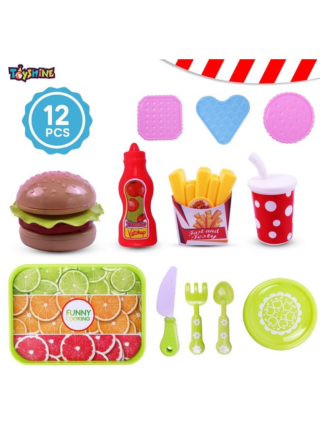Toyshine Toyshine Fast Food Party Play Food Set, Pretend Play Food Toy | Best Gifts Food Playset for Boys Girls Kids - B  - Image 2