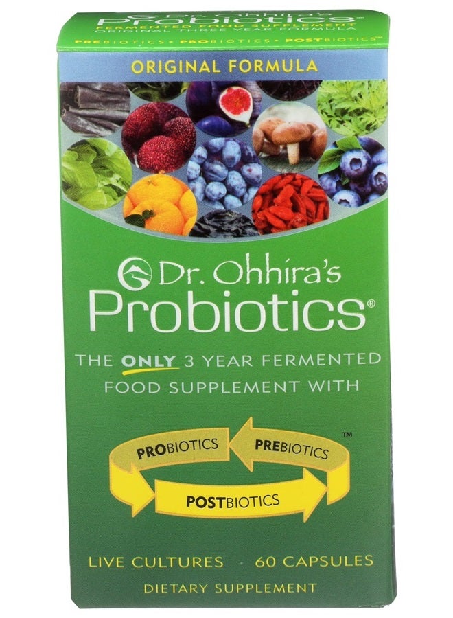 essential formulas Dr. Ohhira's Probiotics Original Formula with 3 Year Fermented Prebiotics, Live Active Probiotics and The only Product with Postbiotic Metabolites, 60 Capsules - Image 1