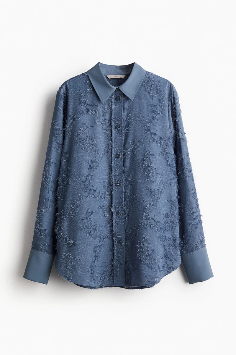 H&M Textured-weave shirt