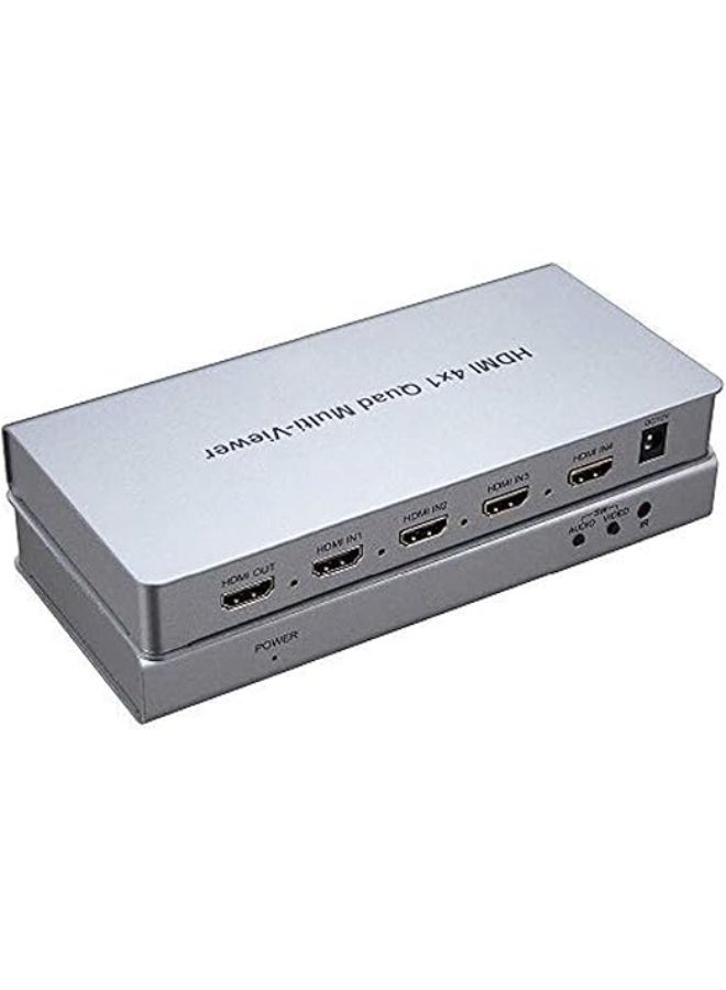 جهاز عرض متعدد 4X1 HDMI – عرض 4 شاشات في وقت واحد مع محول سلس، دعم كامل HD 1080P و3D، 5 أوضاع لأجهزة الكمبيوتر والبلايستيشن وأقراص DVD والريسيفر - Image 1