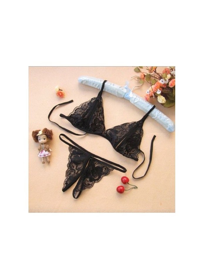 Hanady - Elegant Women's Lingerie Nightgown: Elegance and Romance for Enchanting Nights - Lace Material - Black Babydoll - Image 1