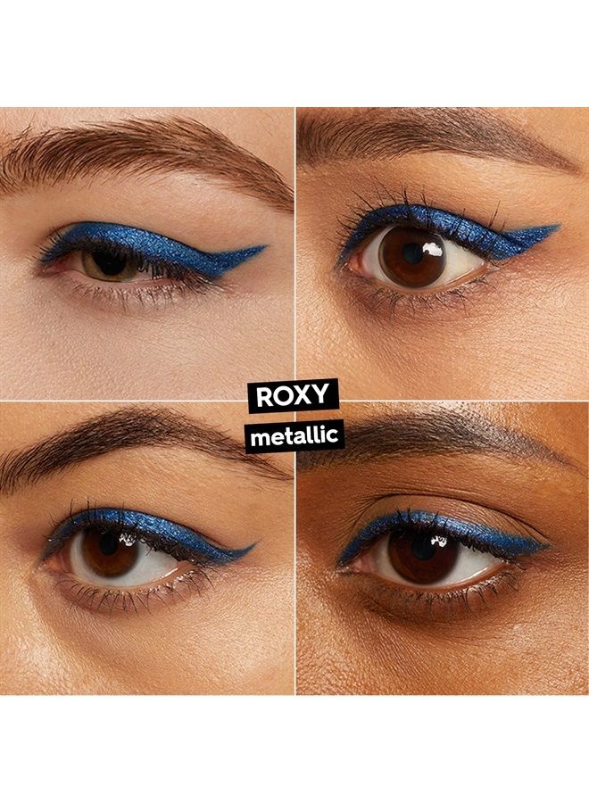 Urban Decay قلم تحديد العيون 24/7 Glide-On من Roxy - أزرق لامع معدني مع لمسة نهائية لامعة - قلم تحديد عيون حائز على جوائز ومقاوم للماء - لون مكثف يدوم طويلاً - Image 2